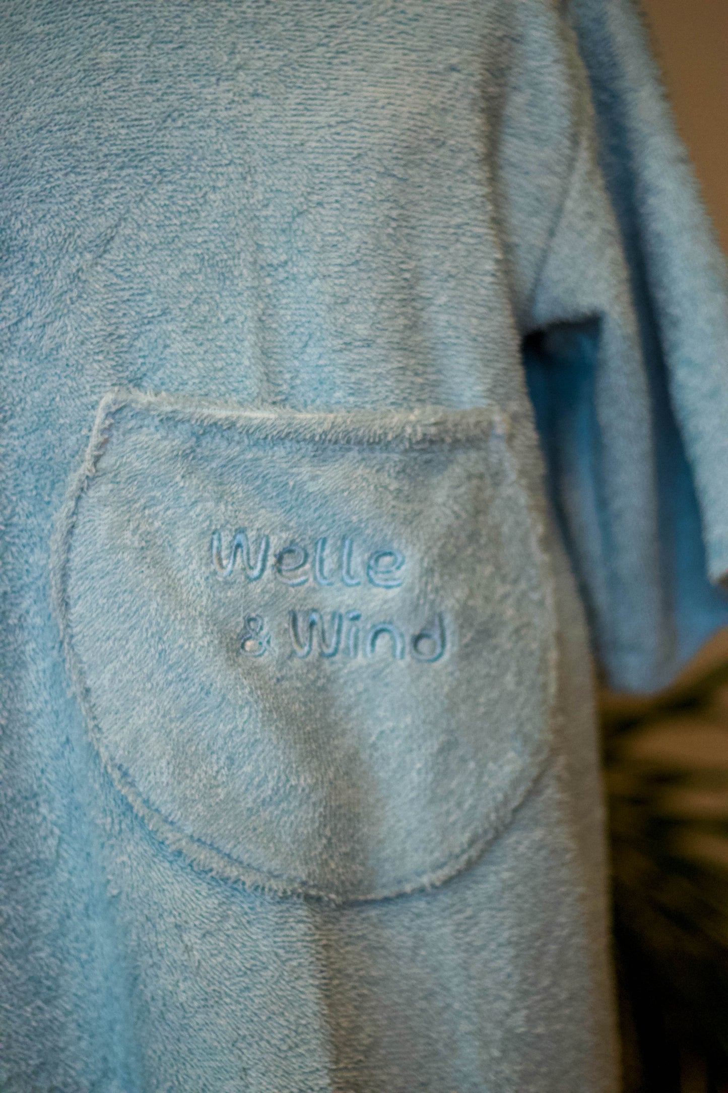 Himmelblauer Badeponcho für Kinder