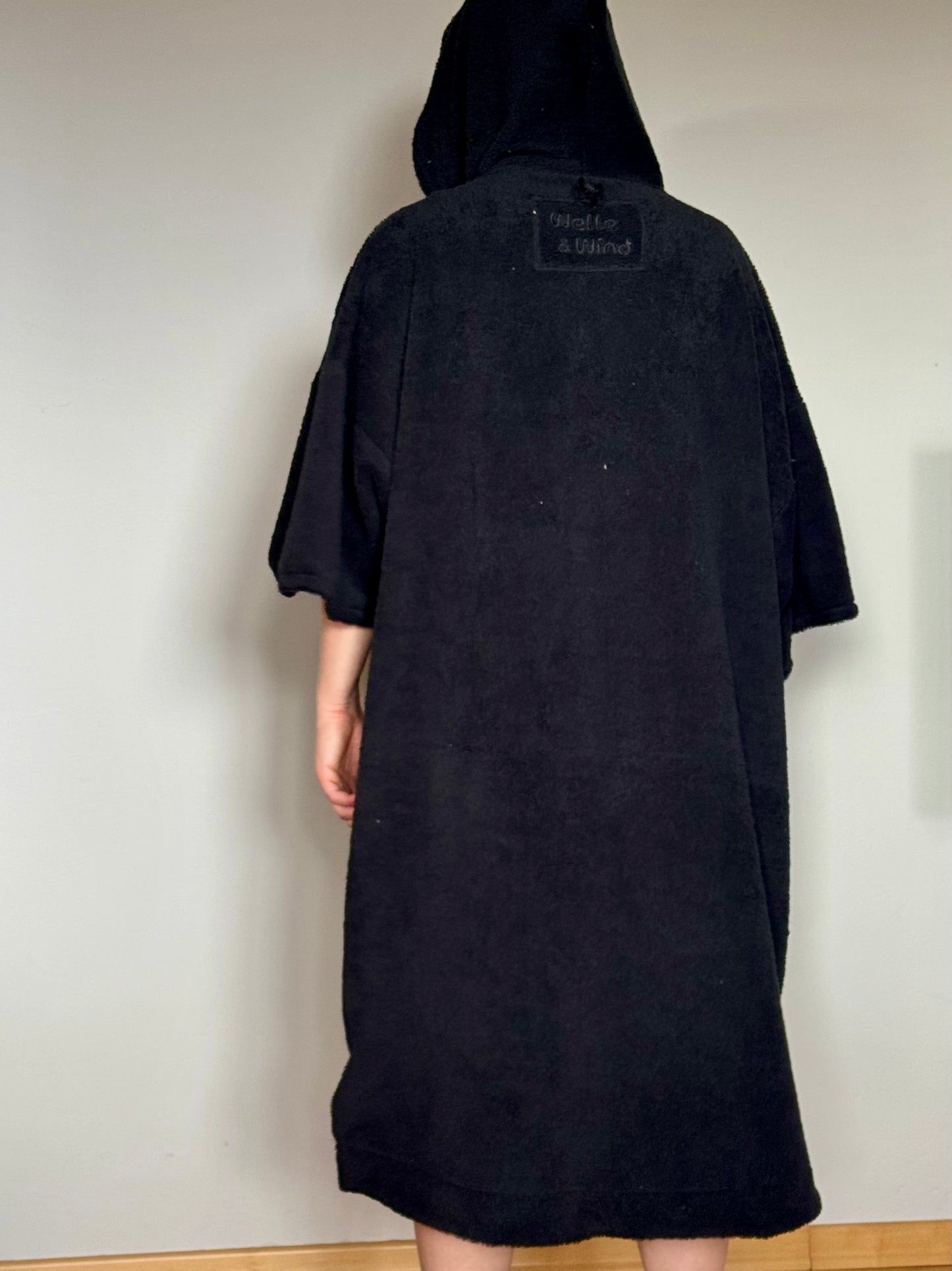 Surf-/Badeponcho (schwarz)