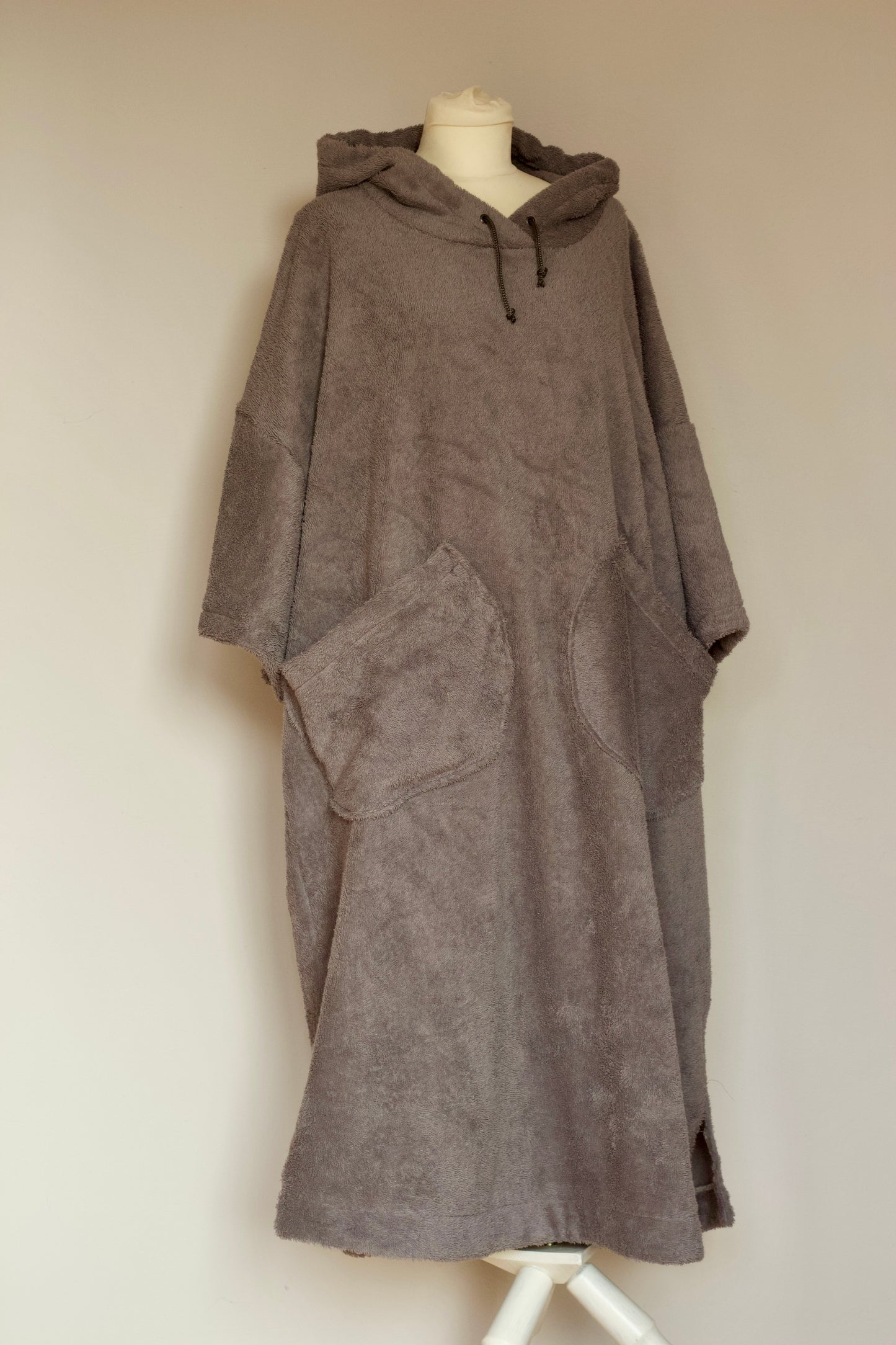 Surf-/Badeponcho unifarben (grau) XL
