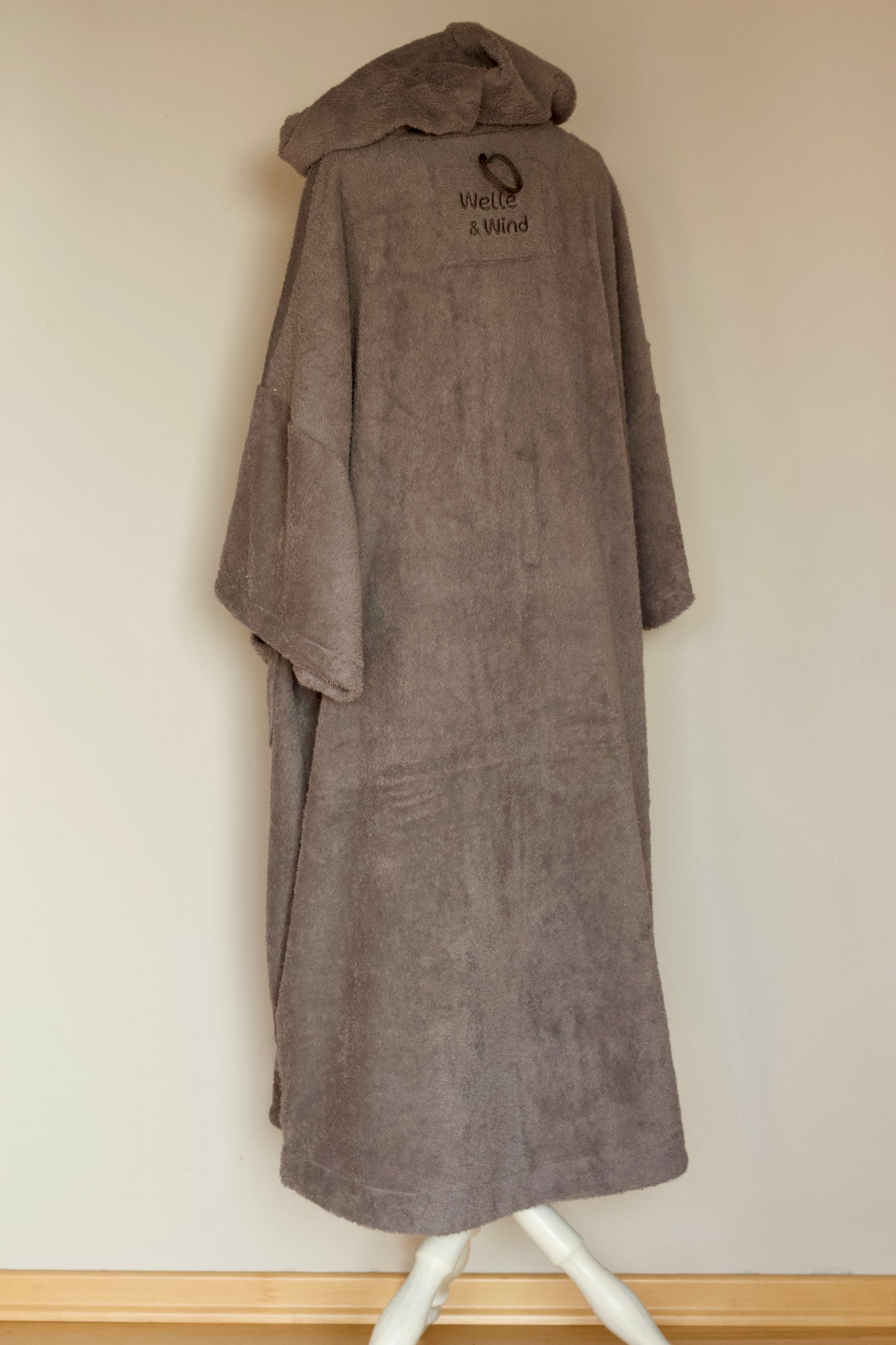 Surf-/Badeponcho unifarben (grau) XL