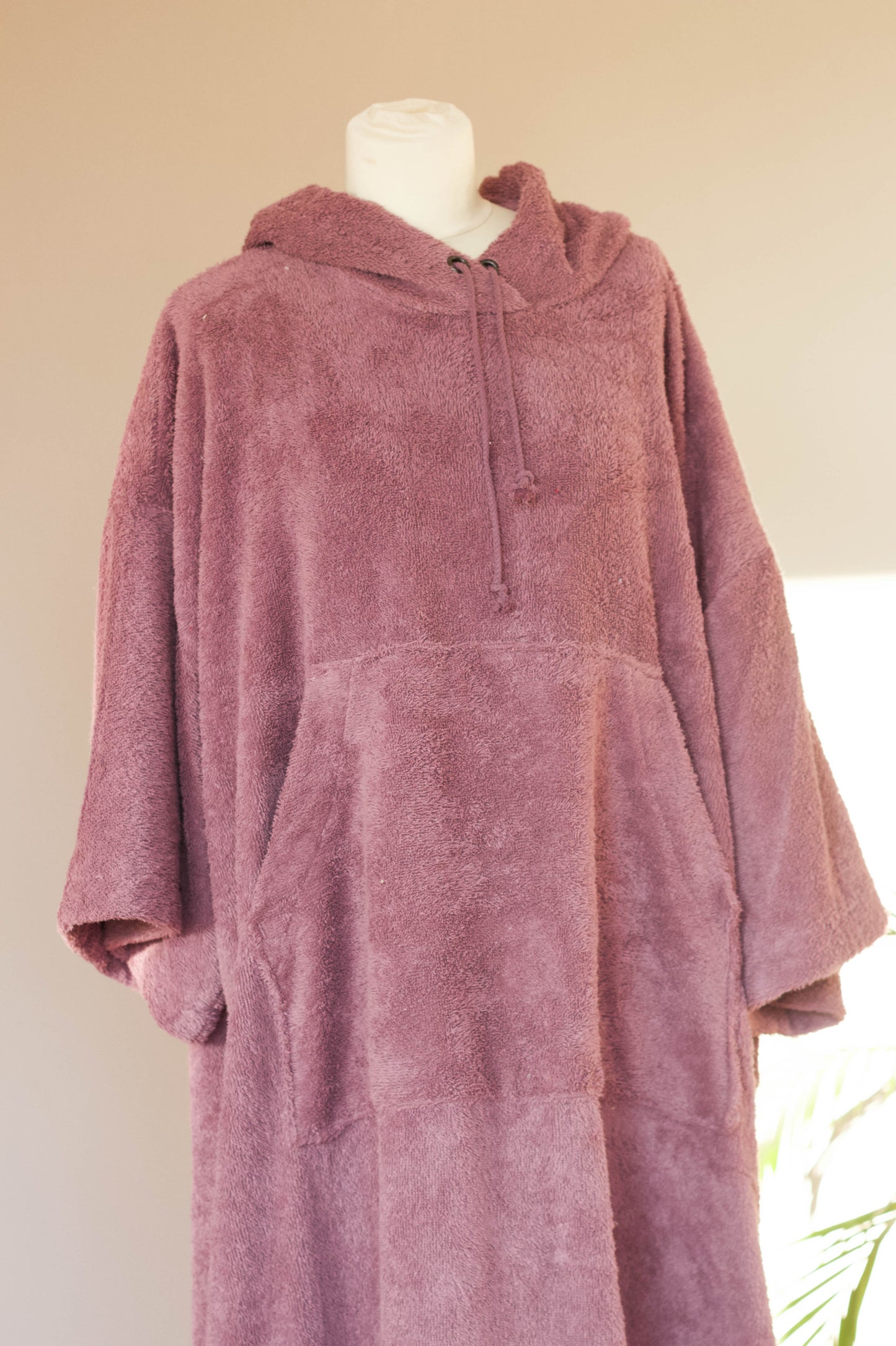 Surf-/Badeponcho unifarben (Mauve) XL (leider gerade ausverkauft)